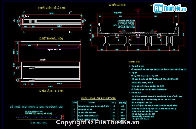 Bản vẽ,Bản vẽ cầu dầm,Bản vẽ dầm T